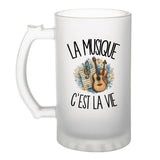 Verre à Bière La musique c'est la vie