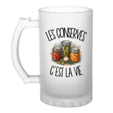 Verre à Bière Les conserves c'est la vie