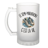 Verre à Bière Le semi-marathon c'est la vie