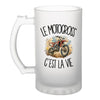 Verre à Bière Le motocross c'est la vie