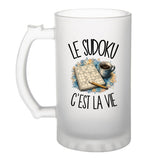 Verre à Bière Le sudoku c'est la vie