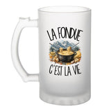 Verre à Bière La fondue c'est la vie