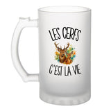 Verre à Bière Les cerfs c'est la vie
