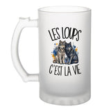 Verre à Bière Les loups c'est la vie