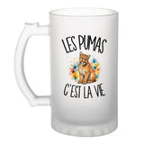Verre à Bière Les pumas c'est la vie