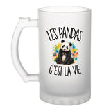 Verre à Bière Les pandas c'est la vie