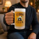 Verre à Bière Les pandas c'est la vie