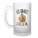 Verre à Bière Les girafes c'est la vie