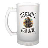 Verre à Bière Les gorilles c'est la vie
