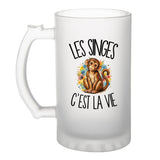 Verre à Bière Les singes c'est la vie
