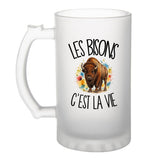 Verre à Bière Les bisons c'est la vie