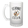 Verre à Bière Les rennes c'est la vie