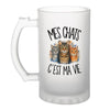 Verre à Bière Mes chats c'est ma vie