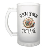 Verre à Bière Le point de croix c'est la vie