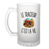 Verre à Bière Le Tracteur c’est la vie