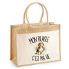 Sac Cabas Jute avec Poche Mon Beagle c'est ma vie