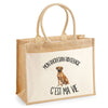 Sac Cabas Jute avec Poche Mon Rhodesian Ridgeback c'est ma vie