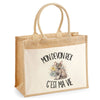 Sac Cabas Jute avec Poche Mon Devon Rex c'est ma vie