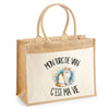 Sac Cabas Jute avec Poche Mon Turc de Van c'est ma vie