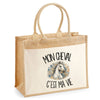 Sac Cabas Jute avec Poche Mon cheval c'est ma vie