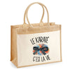 Sac Cabas Jute avec Poche Le karaté c'est la vie