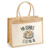 Sac Cabas Jute avec Poche Ma gerbille c'est ma vie