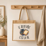 Sac Cabas Jute avec Poche Le jeu de rôle c'est la vie