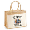 Sac Cabas Jute avec Poche Mes enfants c'est ma vie