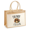 Sac Cabas Jute avec Poche Être instit c'est la vie