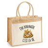 Sac Cabas Jute avec Poche Être boulangère c'est la vie