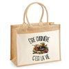 Sac Cabas Jute avec Poche Être cuisinière c'est la vie