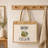 Sac Cabas Jute avec Poche Antony c’est la vie