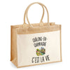 Sac Cabas Jute avec Poche Châlons-en-Champagne c’est la vie