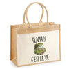 Sac Cabas Jute avec Poche Clamart c’est la vie