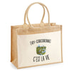 Sac Cabas Jute avec Poche Évry-Courcouronnes c’est la vie