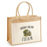 Sac Cabas Jute avec Poche Fontenay-sous-Bois c’est la vie