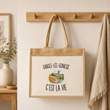 Sac Cabas Jute avec Poche Garges-lès-Gonesse c’est la vie