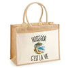 Sac Cabas Jute avec Poche Hossegor c’est la vie