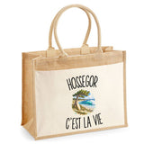 Sac Cabas Jute avec Poche Hossegor c’est la vie