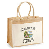 Sac Cabas Jute avec Poche Issy-les-Moulineaux c’est la vie