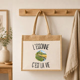 Sac Cabas Jute avec Poche L’Essonne c’est la vie