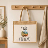 Sac Cabas Jute avec Poche L’Isère c’est la vie