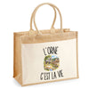 Sac Cabas Jute avec Poche L’Orne c’est la vie