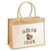 Sac Cabas Jute avec Poche La Côte-d’Or c’est la vie