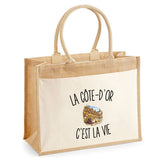 Sac Cabas Jute avec Poche La Côte-d’Or c’est la vie