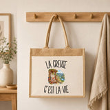 Sac Cabas Jute avec Poche La Creuse c’est la vie