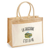 Sac Cabas Jute avec Poche La Gascogne c’est la vie