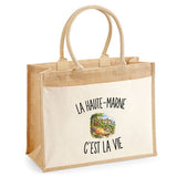 Sac Cabas Jute avec Poche La Haute-Marne c’est la vie