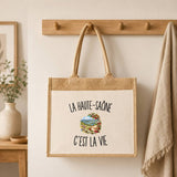 Sac Cabas Jute avec Poche La Haute-Saône c’est la vie