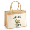 Sac Cabas Jute avec Poche La Rochelle c’est la vie